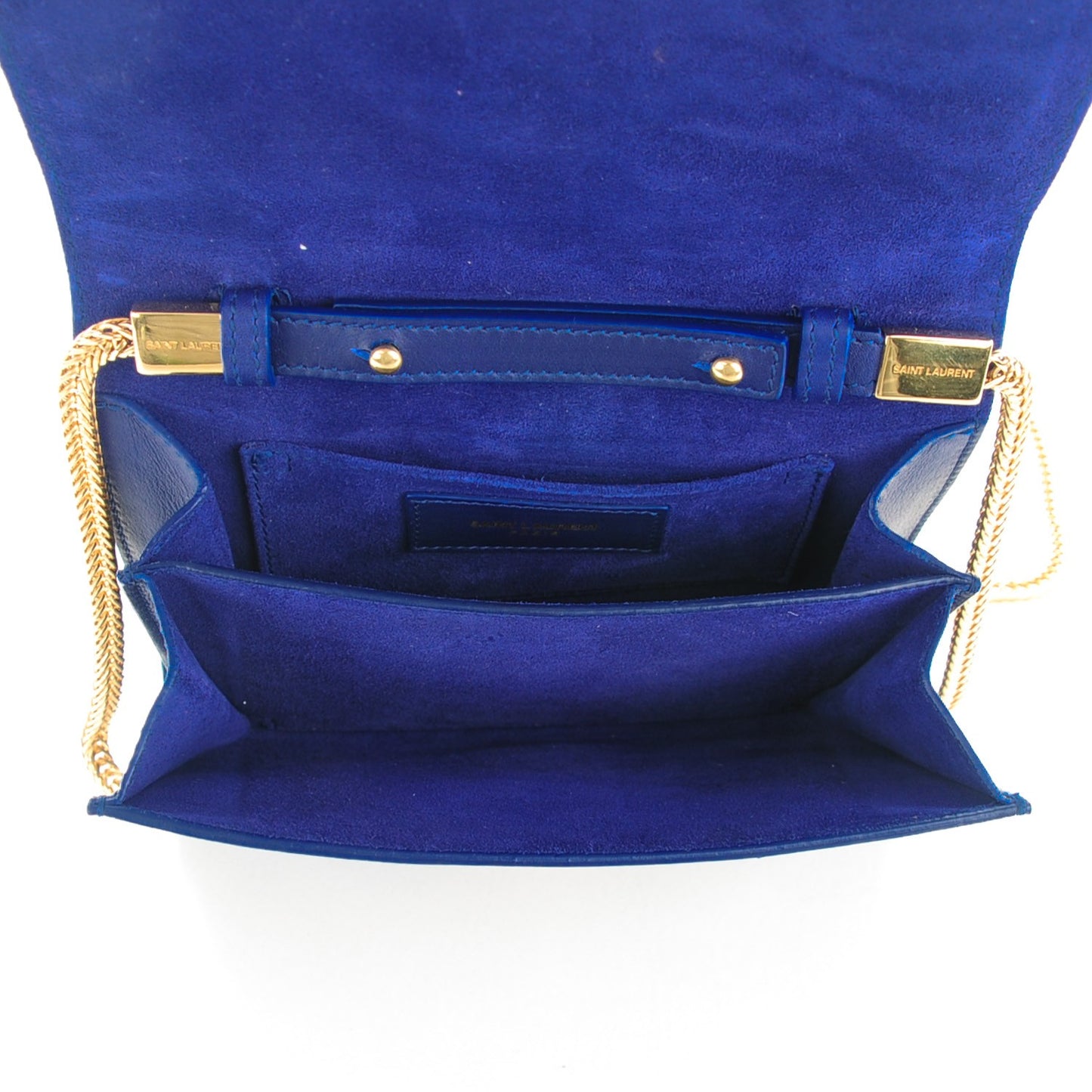 Calfskin Small Classic Y Satchel Blue