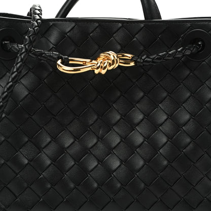 Bottega Veneta Nappa Intrecciato Small Andiamo Shoulder Bag Black 7 of 9