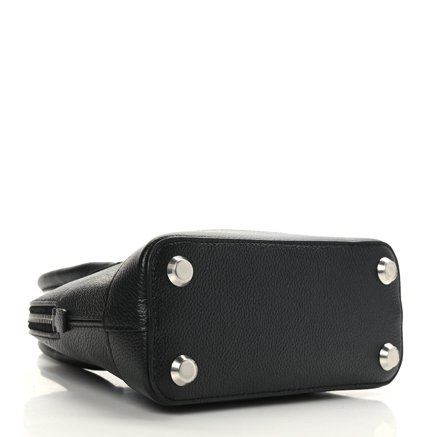 Balenciaga Grained Calfskin City Logo XXS Ville Top Handle Bag Black White 4 of 9