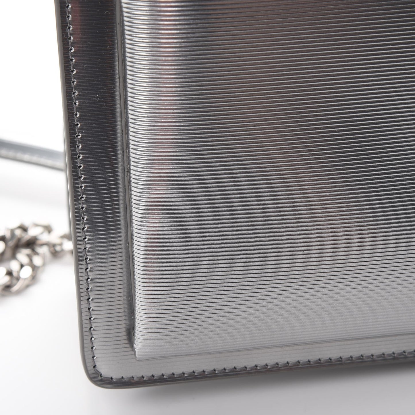 Specchio Calfskin Striped Medium Monogram Sunset Dark Silver