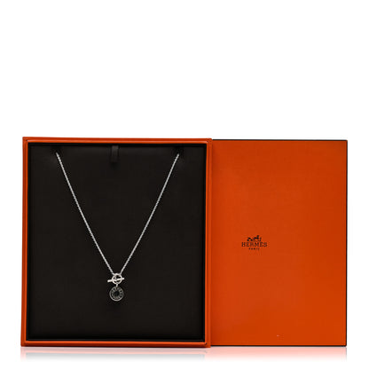 Hermes Sterling Silver Amulettes H Confettis Pendant Necklace 5 of 5