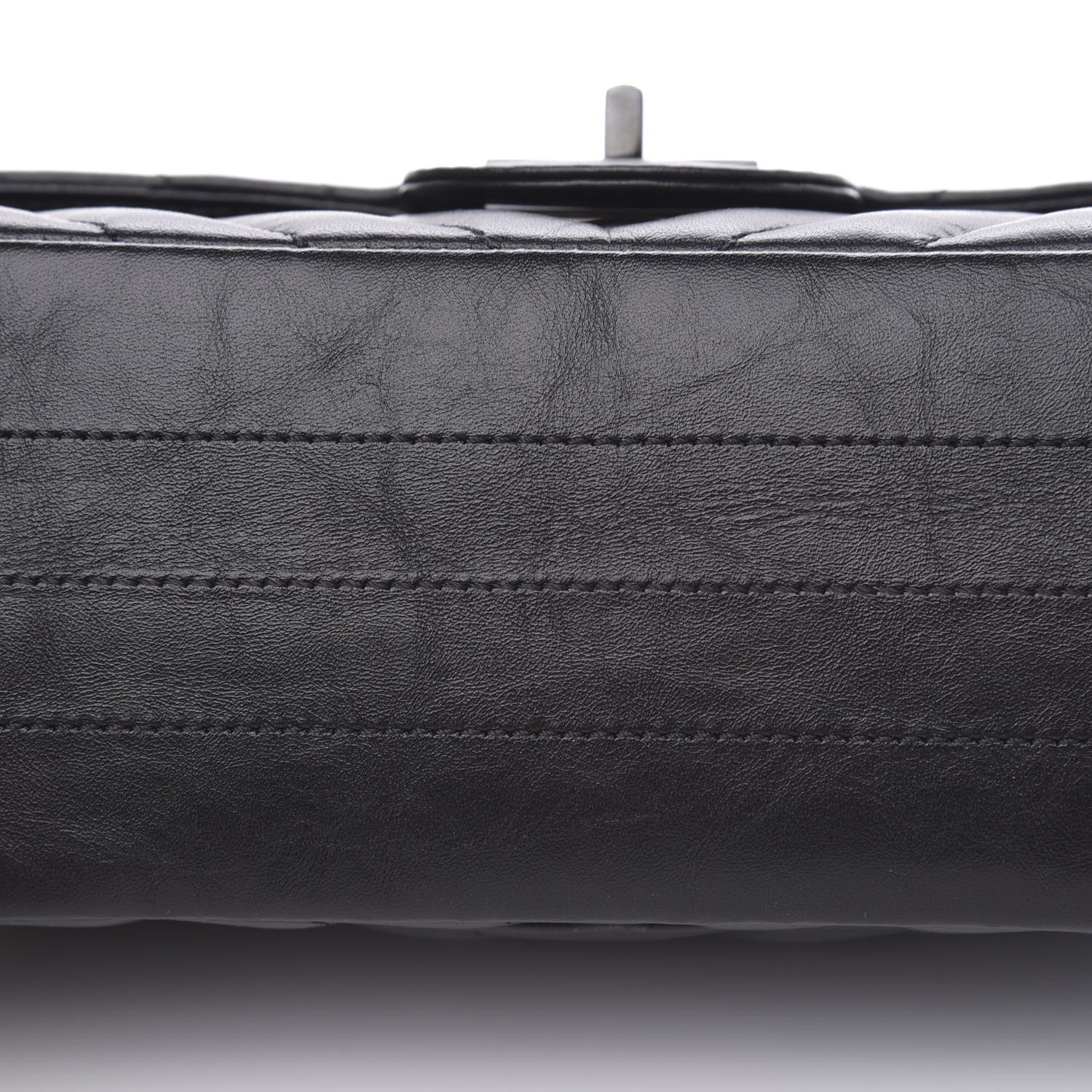 Chanel Aged Calfskin Chevron Quilted 2.55 Reissue Mini Flap So Black 10 of 11