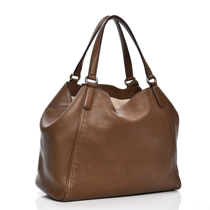 Gucci Pebbled Calfskin Medium Soho Shoulder Bag Brown 3 of 16
