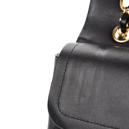Chanel Lambskin Quilted Medium Double Flap Black 9 of 13