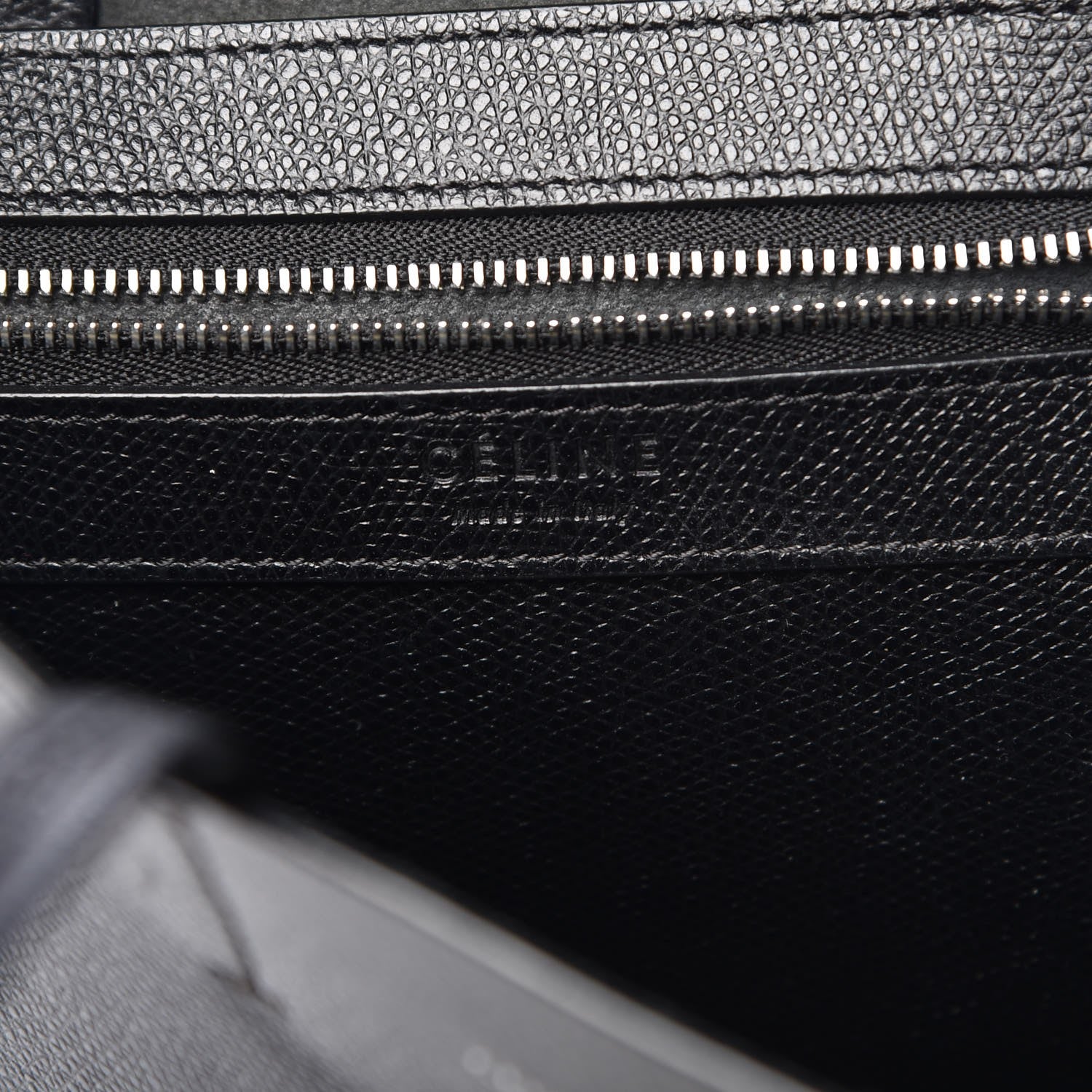 Celine Grained Calfskin Small Vertical Cabas Black 8 of 8