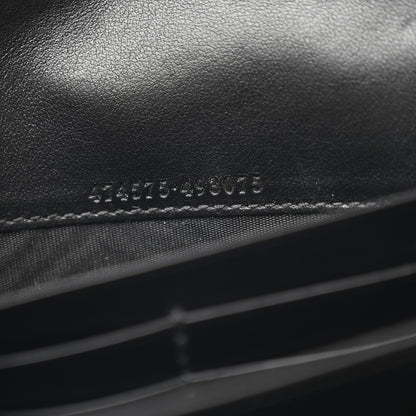 Gucci Calfskin Matelasse GG Marmont Chain Wallet Black 7 of 12