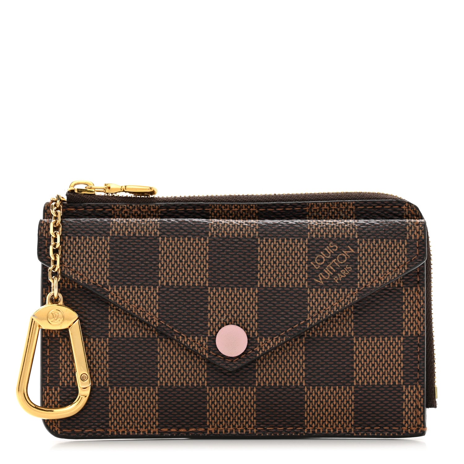 Louis Vuitton Damier Ebene Recto Verso Card Holder Rose Ballerine 1 of 6