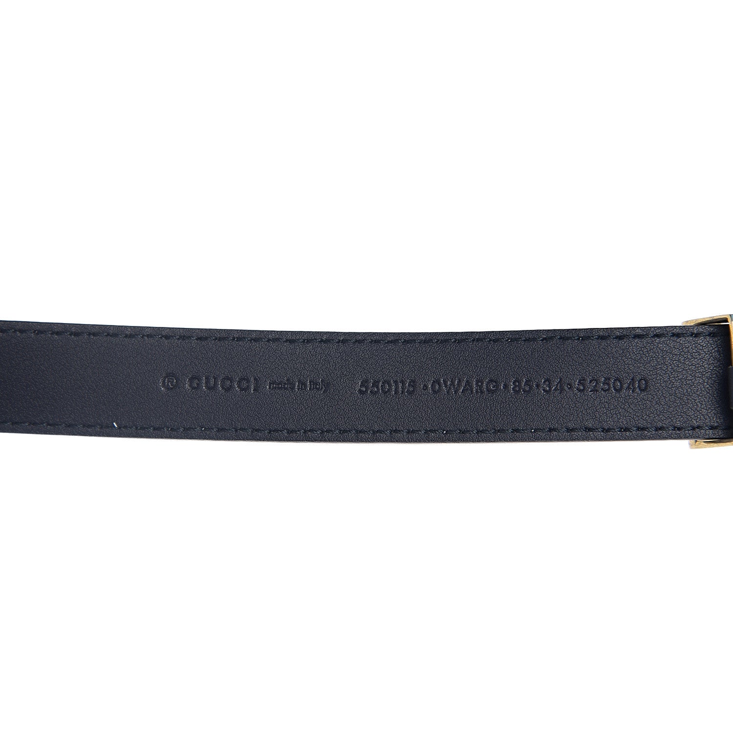 Gucci Calfskin 20mm Torchon Double G Sylvie Belt 85 34 Off White Blue Red 3 of 5