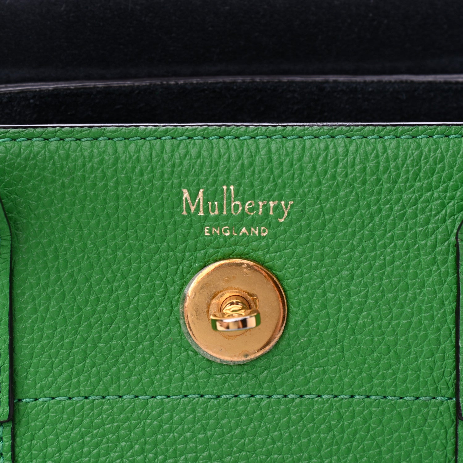 Mulberry Classic Grain Small Bayswater Satchel Grass Green 5 of 7