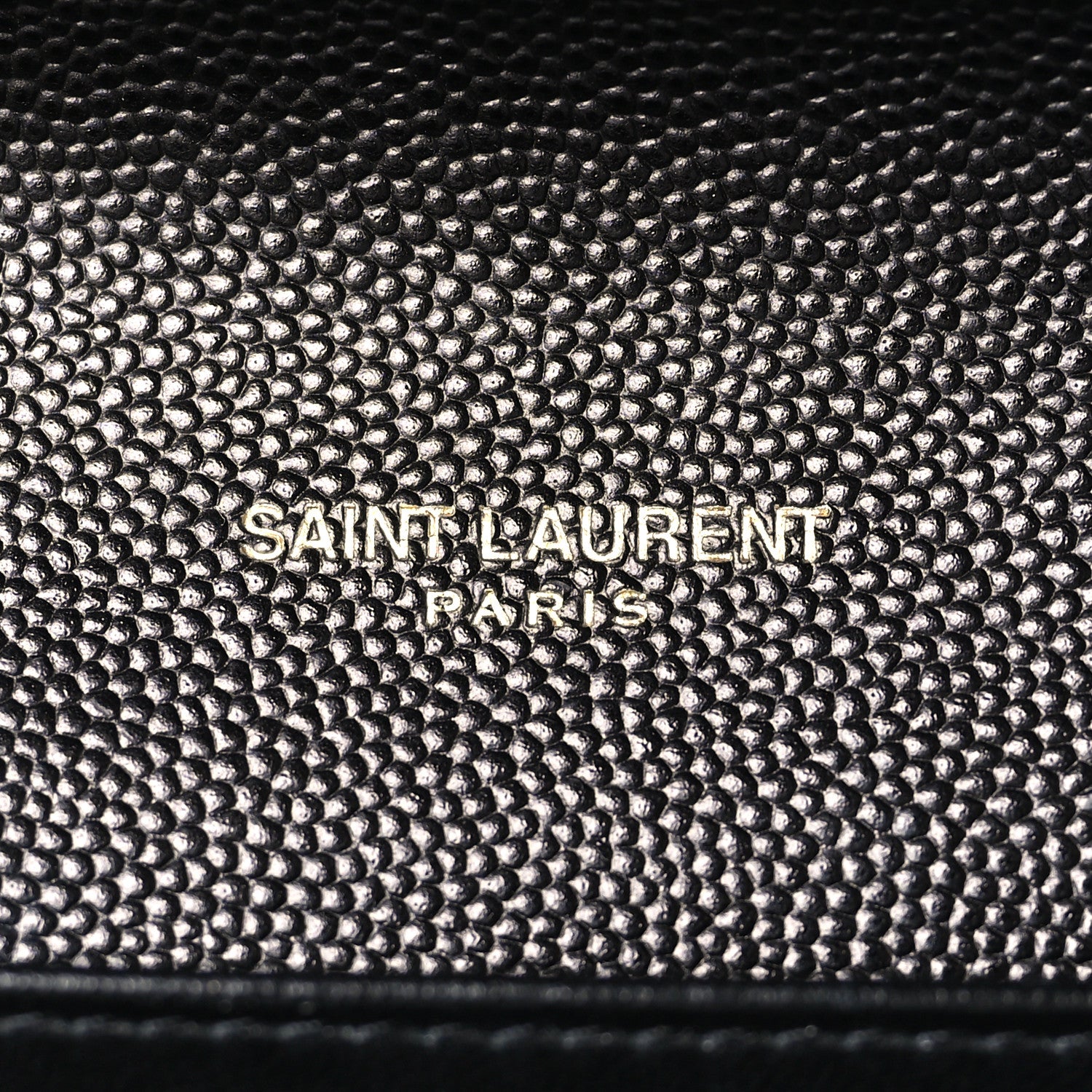 Saint Laurent Grain De Poudre Monogram Cassandra Chain Wallet Black 6 of 10