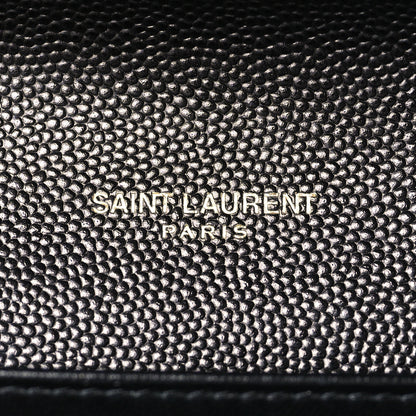 Saint Laurent Grain De Poudre Monogram Cassandra Chain Wallet Black 6 of 10