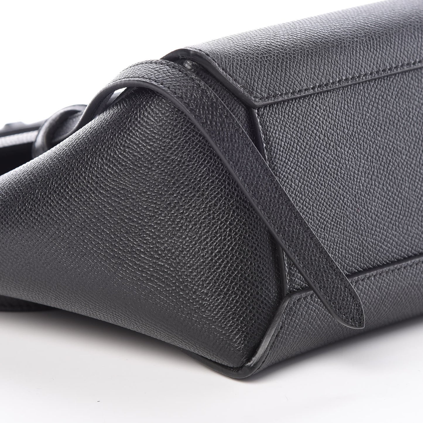 Grained Calfskin Nano Belt Bag Black