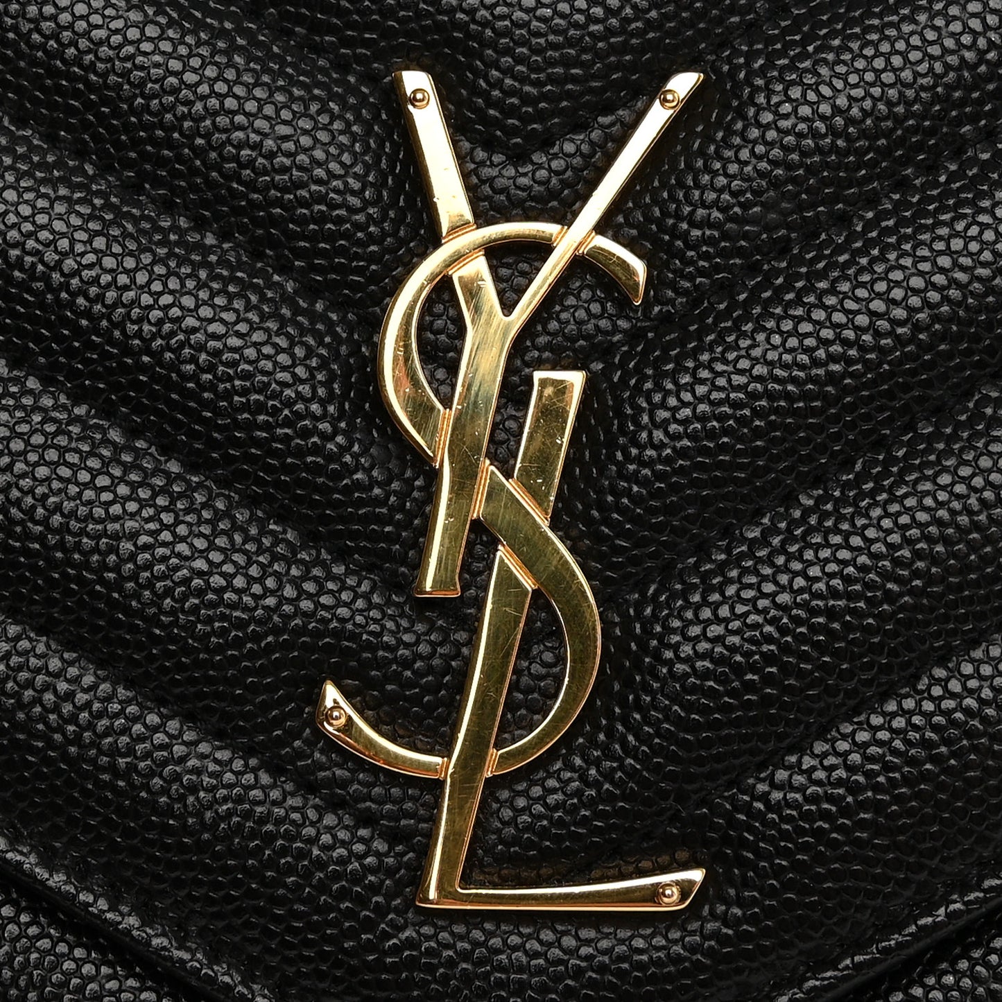 Grain De Poudre Matelasse Chevron Monogram Envelope Clutch Black