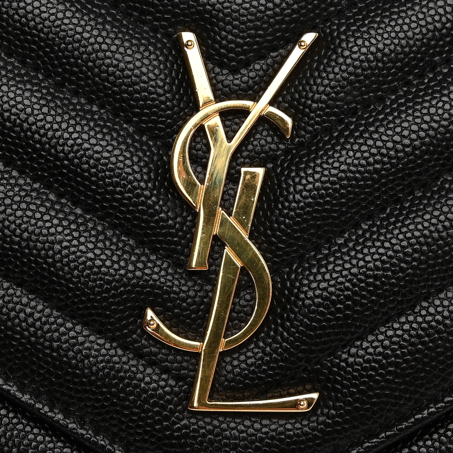 Saint Laurent Grain De Poudre Matelasse Chevron Monogram Envelope Clutch Black 11 of 12