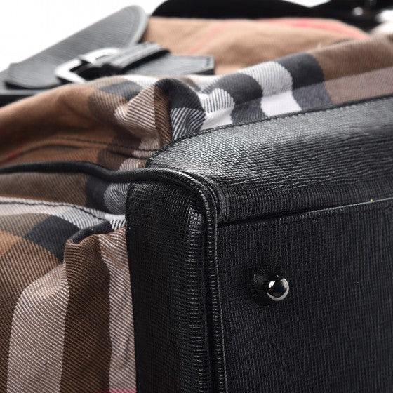 Bridle Calfskin House Check Tote Black