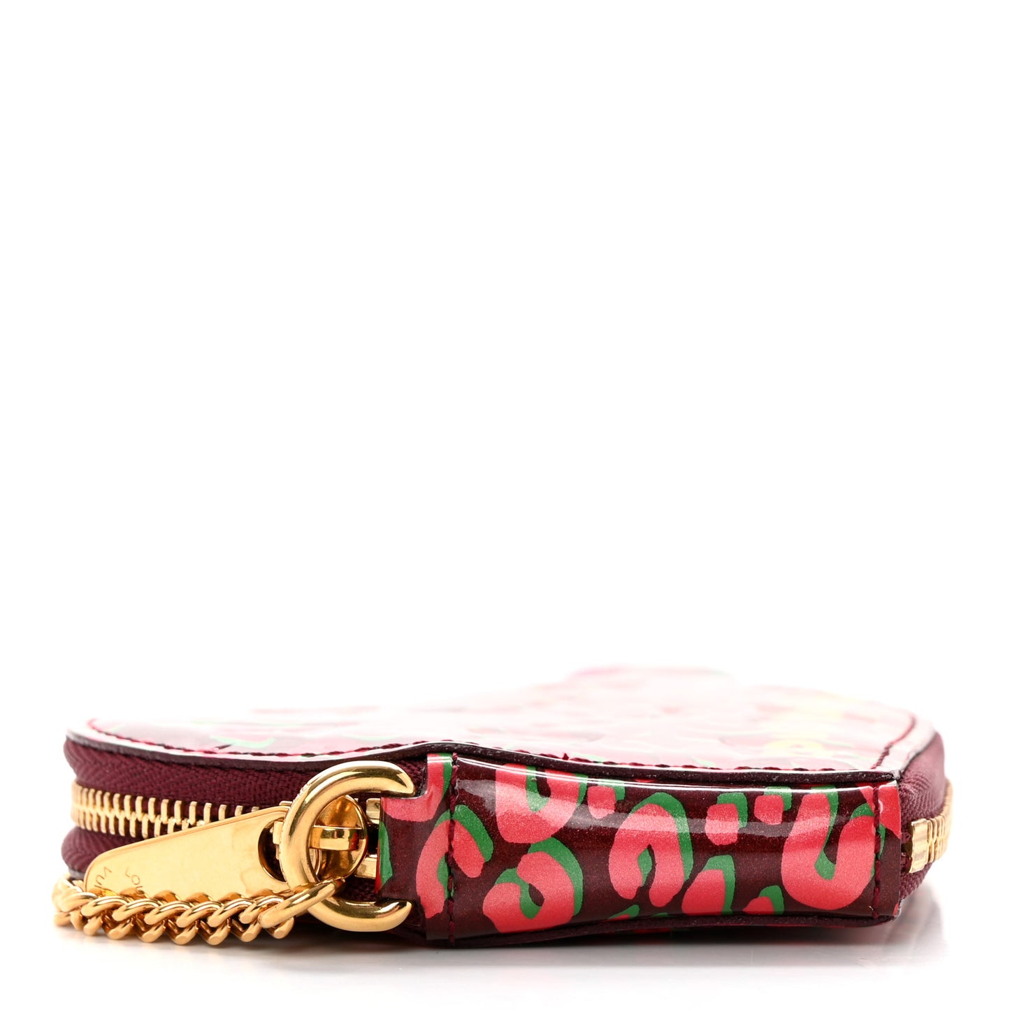 Vernis Leopard Coeur Heart Coin Purse Rouge Fauviste
