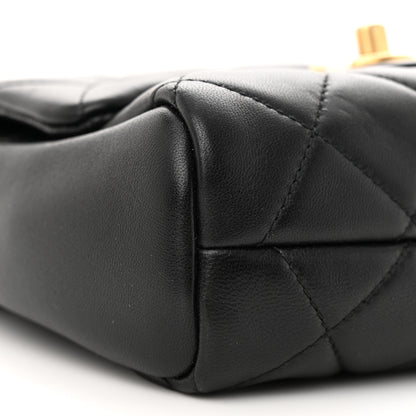 Chanel Lambskin Pearl Quilted Side Packs Black 9 of 11