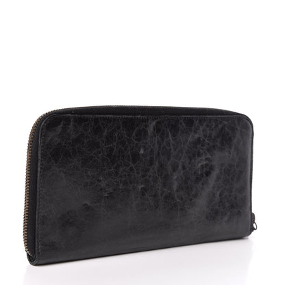 Balenciaga Agneau Classic Hardware Compagnon Wallet Black 3 of 13