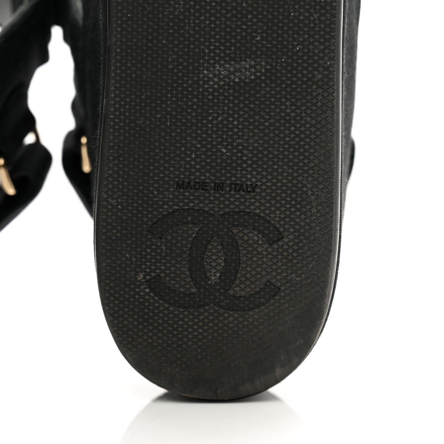 Grosgrain Crystal Logo Platform Sandals 38 Black