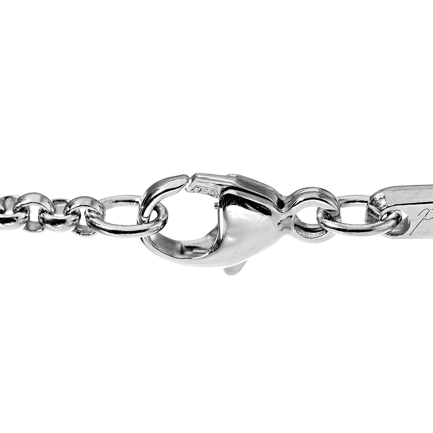 18K White Gold Diamond Happy Diamonds Cross Pendant Necklace