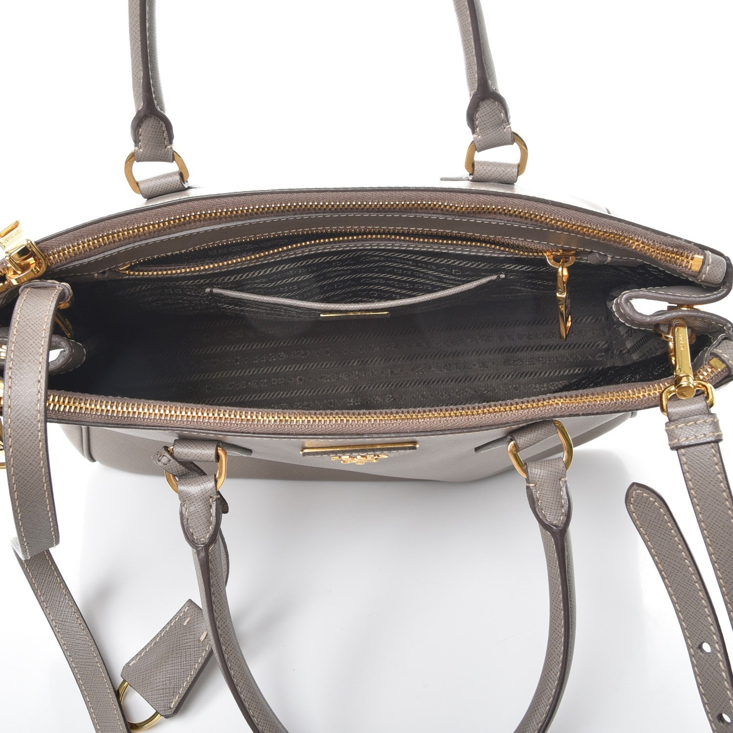 Prada Saffiano Medium Galleria Double Zip Tote Argilla 6 of 10