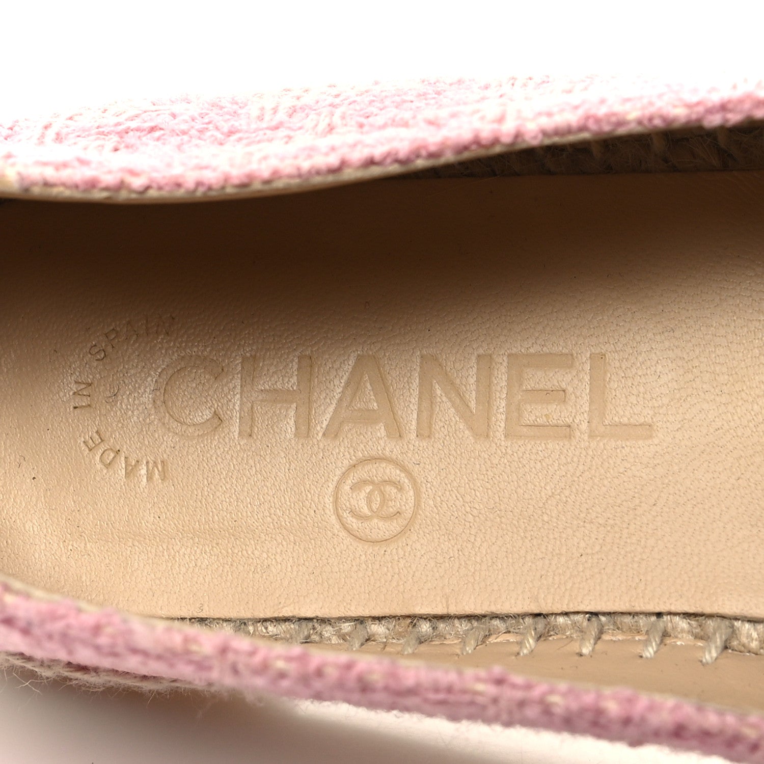 Chanel Tweed Patent CC Espadrilles 38 Pink Black 9 of 11