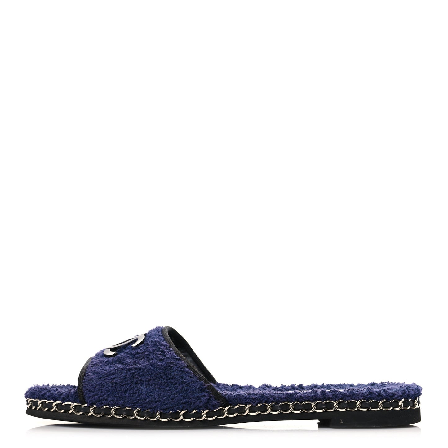 Terry CC Flat Mules 39 Navy Blue