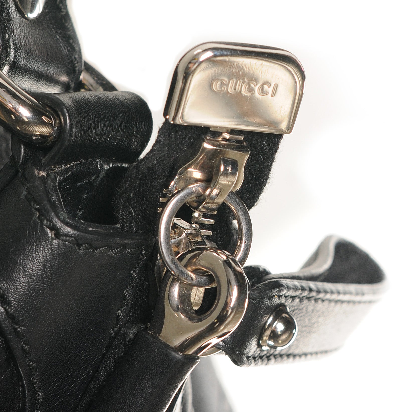Gucci Guccissima Medium Icon Bit Hobo Black 8 of 9