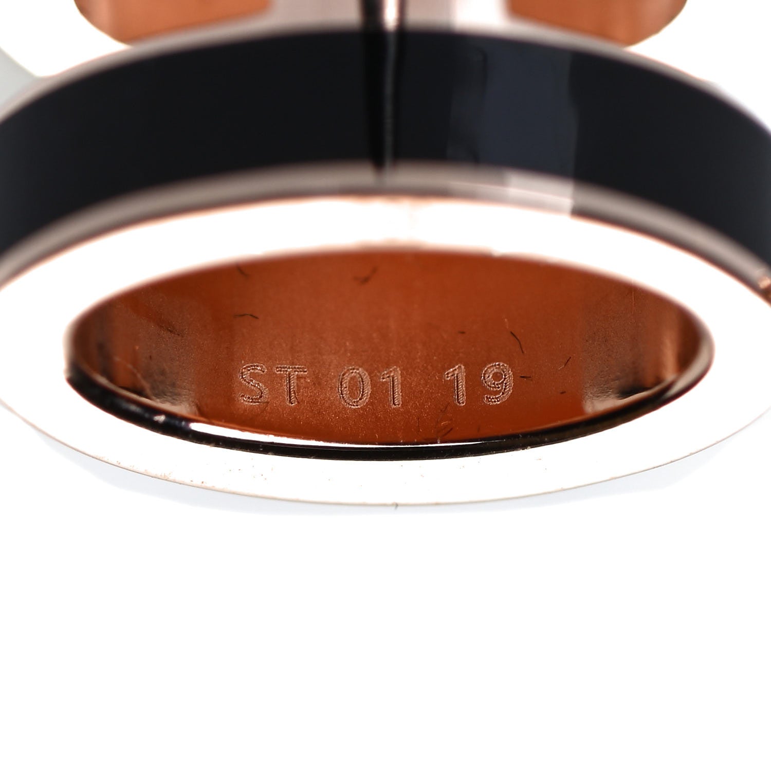 Hermes Rose Gold Lacquered Mini Pop H Earrings Black 4 of 4