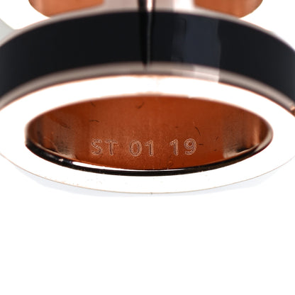Hermes Rose Gold Lacquered Mini Pop H Earrings Black 4 of 4