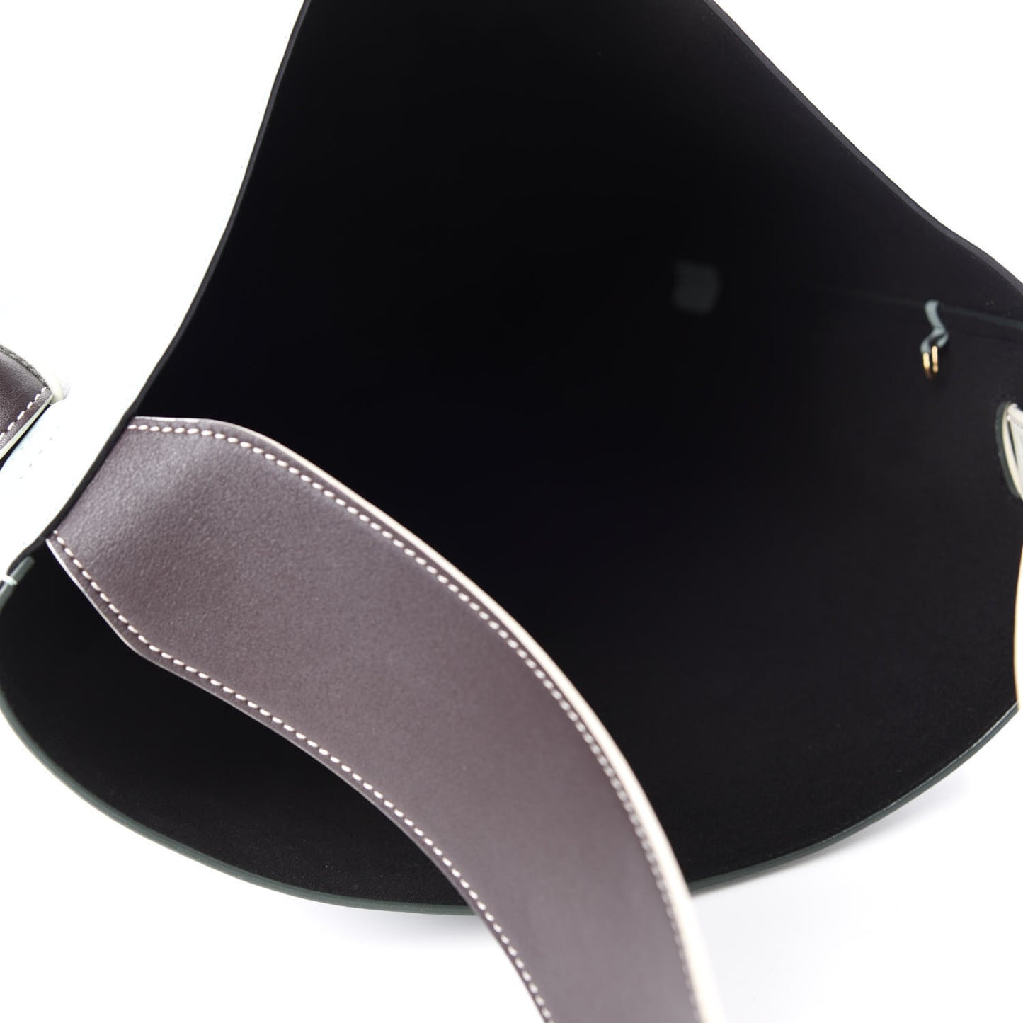 Shiny Smooth Calfskin Small Twisted Cabas Jade Forest