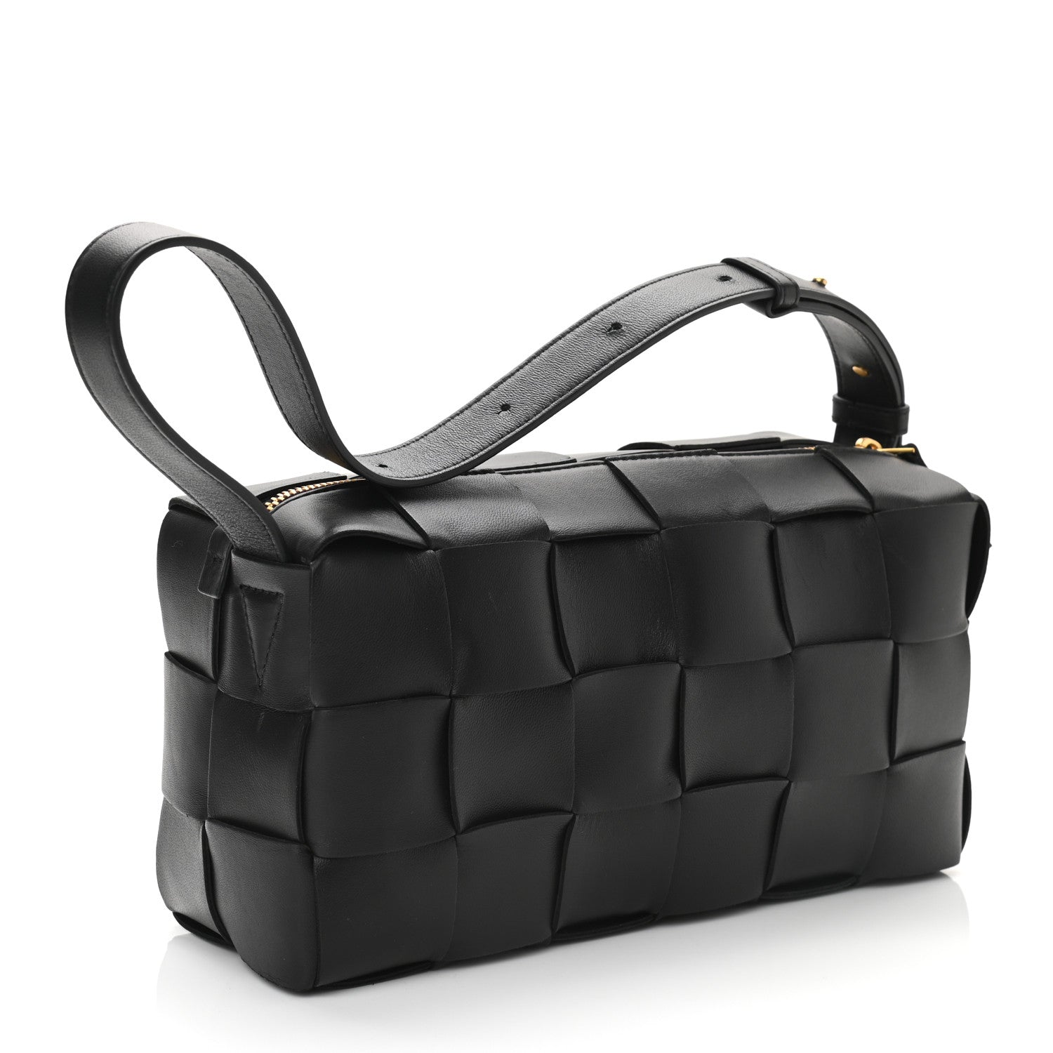 Bottega Veneta Lambskin Maxi Intrecciato Brick Cassette Bag Black 3 of 10