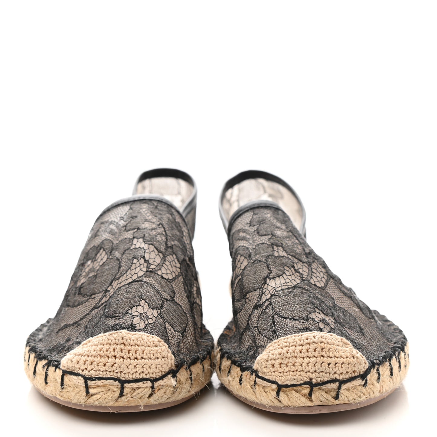 Lace Espadrilles 35 Black