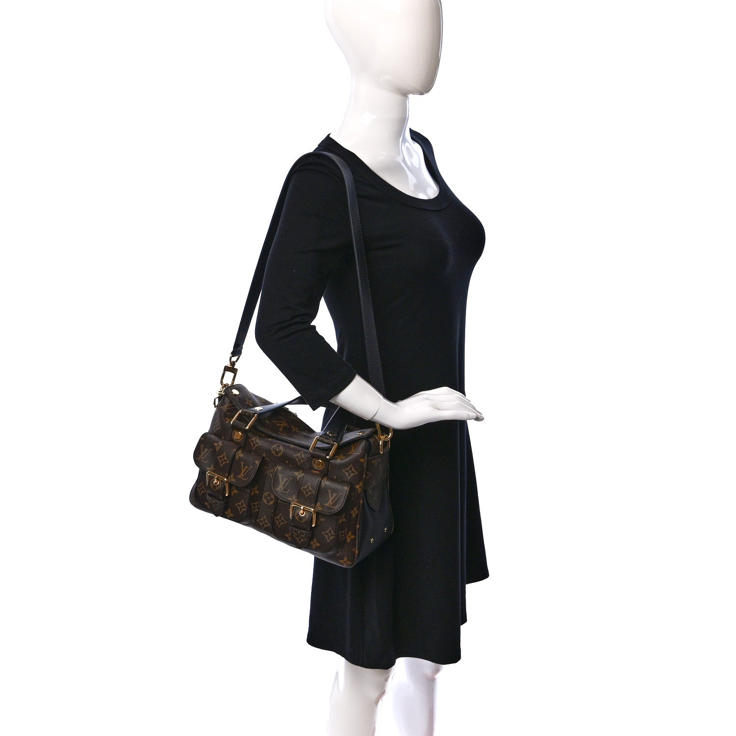 Louis Vuitton Monogram Manhattan NM Black 2 of 11