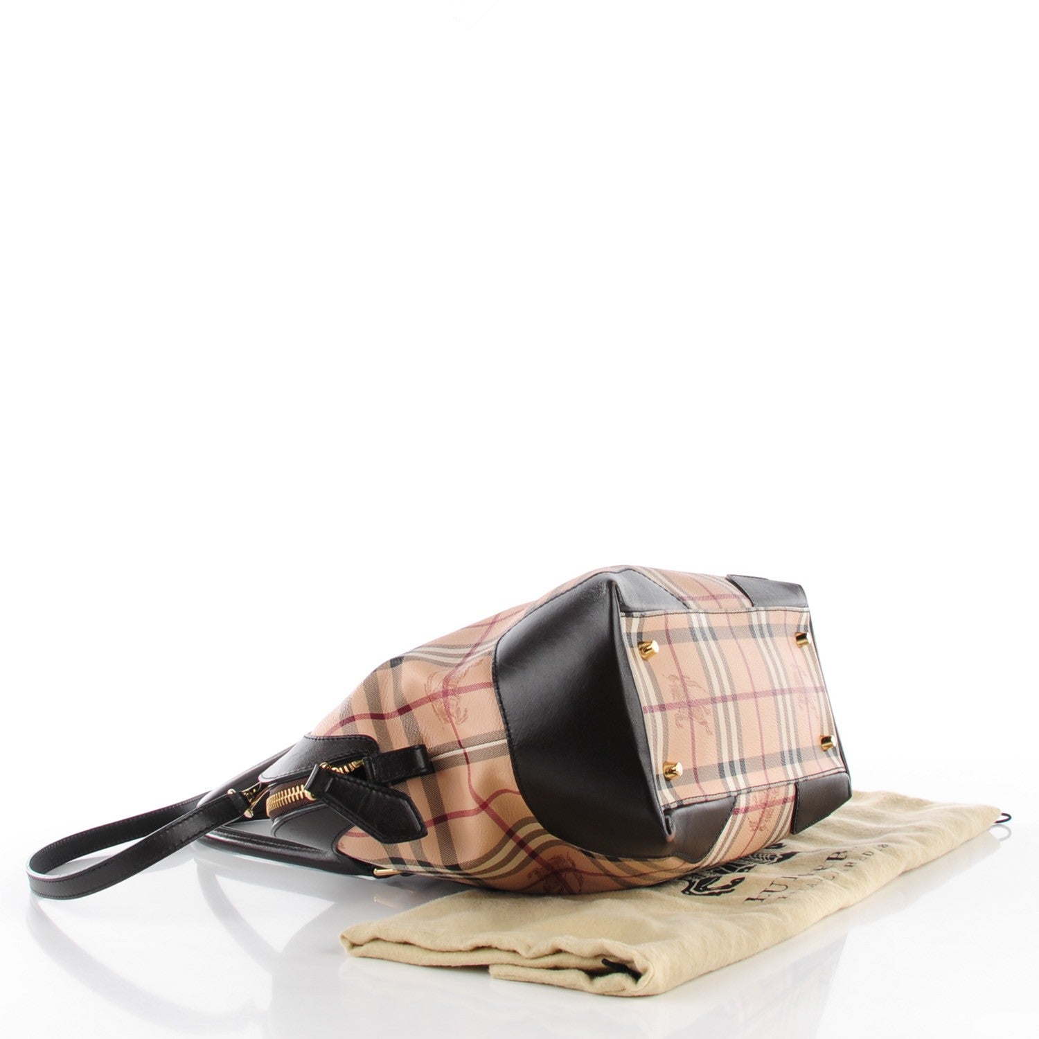Burberry Haymarket Check Medium Primrose Tote Chocolate 4 of 7