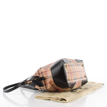 Burberry Haymarket Check Medium Primrose Tote Chocolate 4 of 7