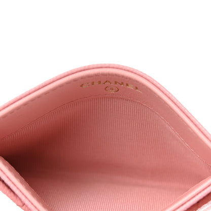 Chanel Caviar Quilted Card Holder Pink 5 of 9
