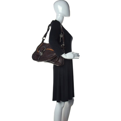 Christian Dior Calfskin Large Gaucho Double Saddle Bag Brown 2 of 30