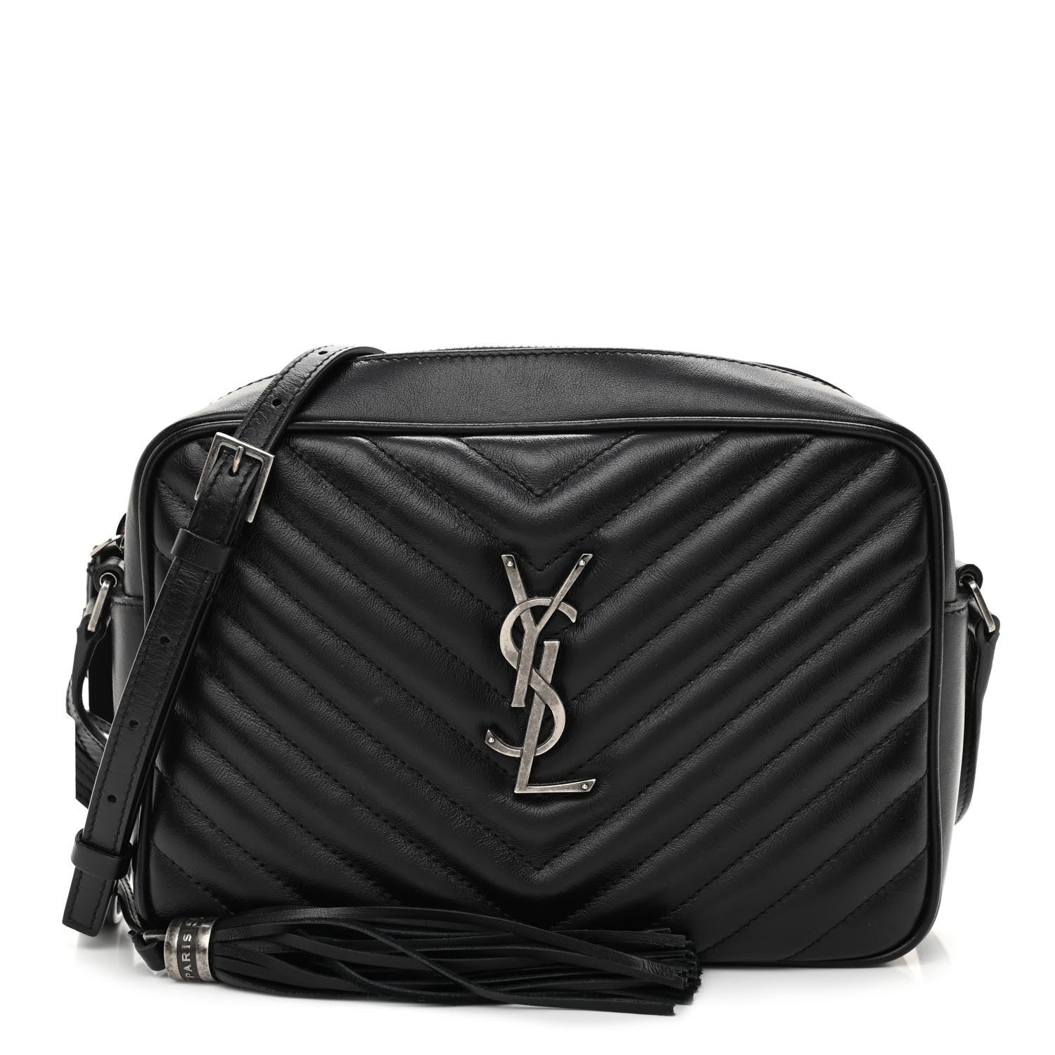 Saint Laurent Calfskin Matelasse Monogram Lou Camera Bag Black 1 of 8