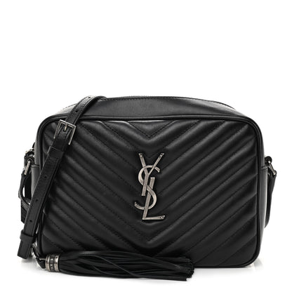 Saint Laurent Calfskin Matelasse Monogram Lou Camera Bag Black 1 of 8