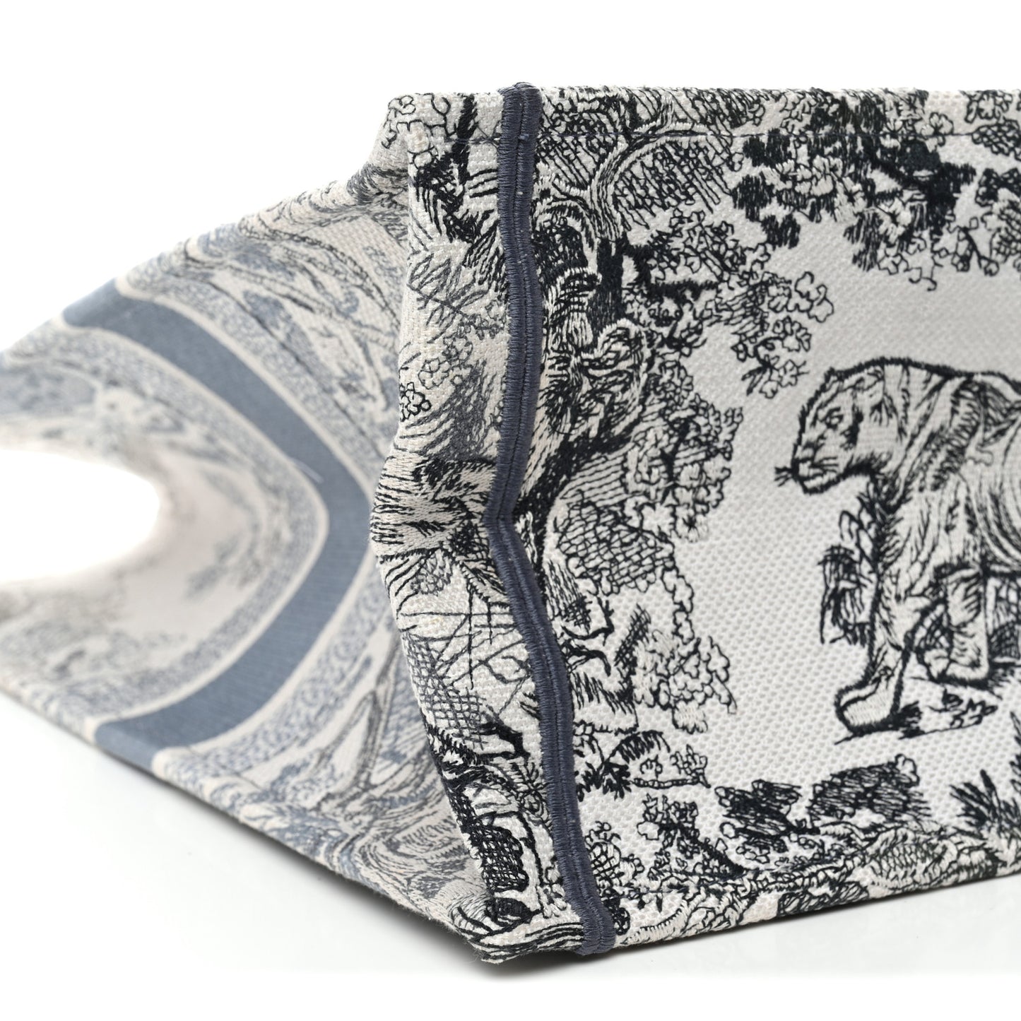 Gradient Canvas Embroidered Large Dioriviera Toile De Jouy Book Tote Blue Blue