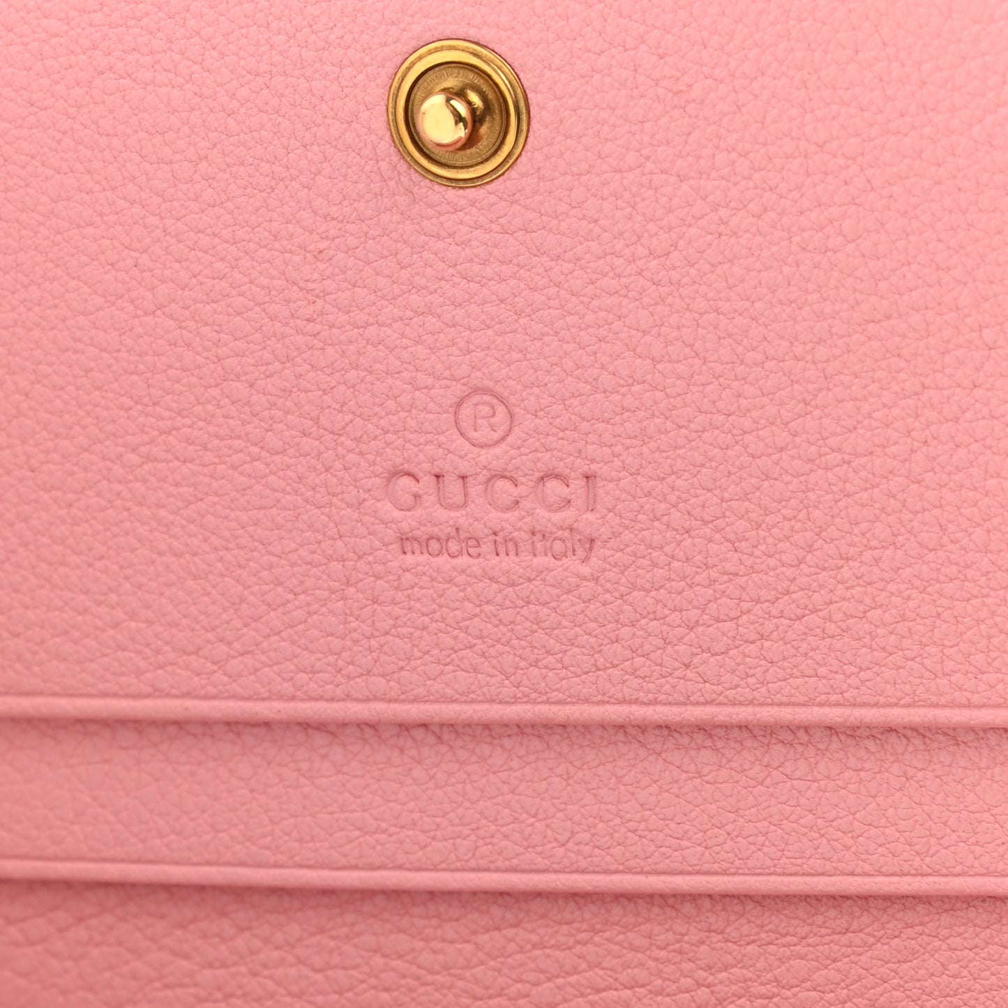 Wonka Grain Calfskin Diana Card Case Wallet Wild Rose