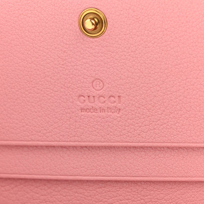 Gucci Wonka Grain Calfskin Diana Card Case Wallet Wild Rose 7 of 9