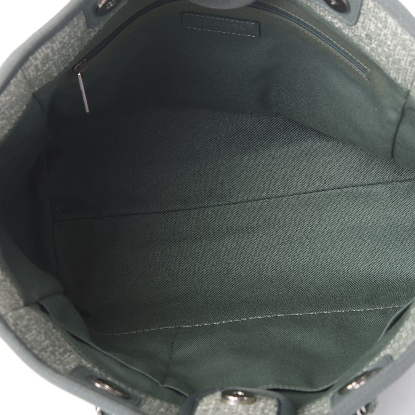Canvas Small Deauville Tote Green