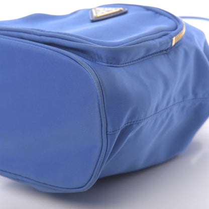 Prada Tessuto Nylon Saffiano Mini Bucket Crossbody Bag Azzurro 10 of 11