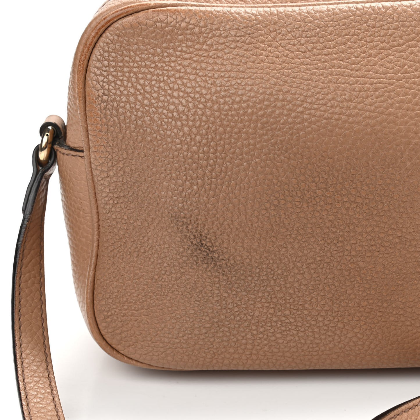 Pebbled Calfskin Small Soho Disco Bag Camelia