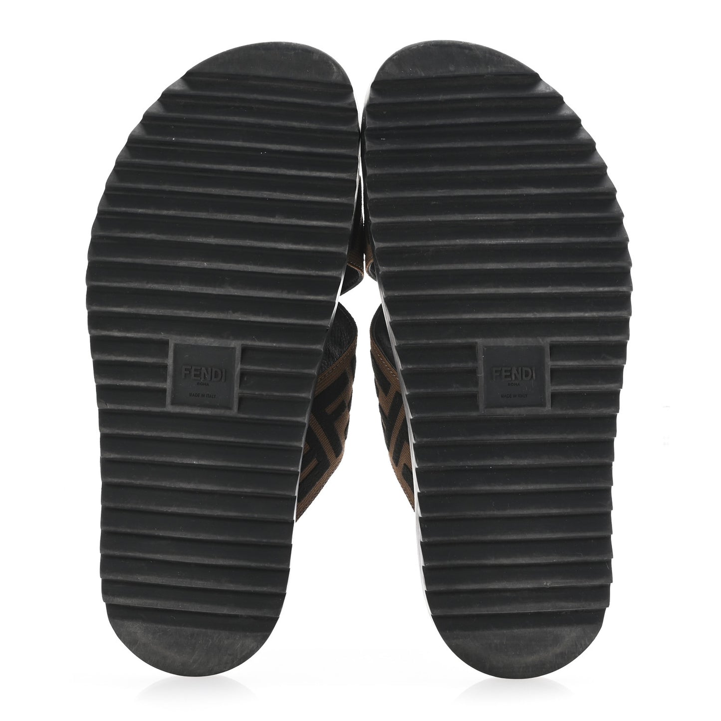 Fabric Rubber Macro FF Embroidered Mens Crisscross Slide Sandals 10 Maya Black