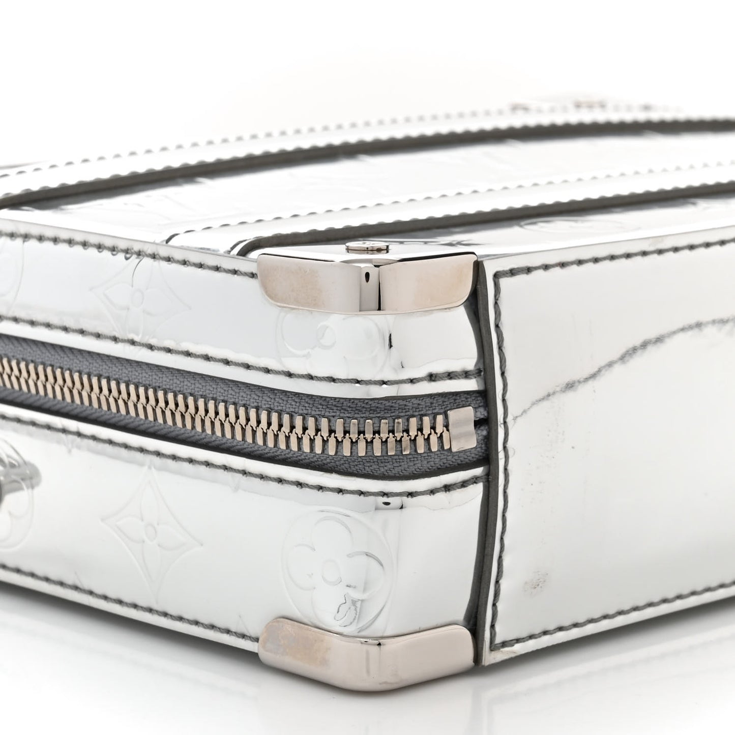 Monogram Mirror Handle Trunk Silver