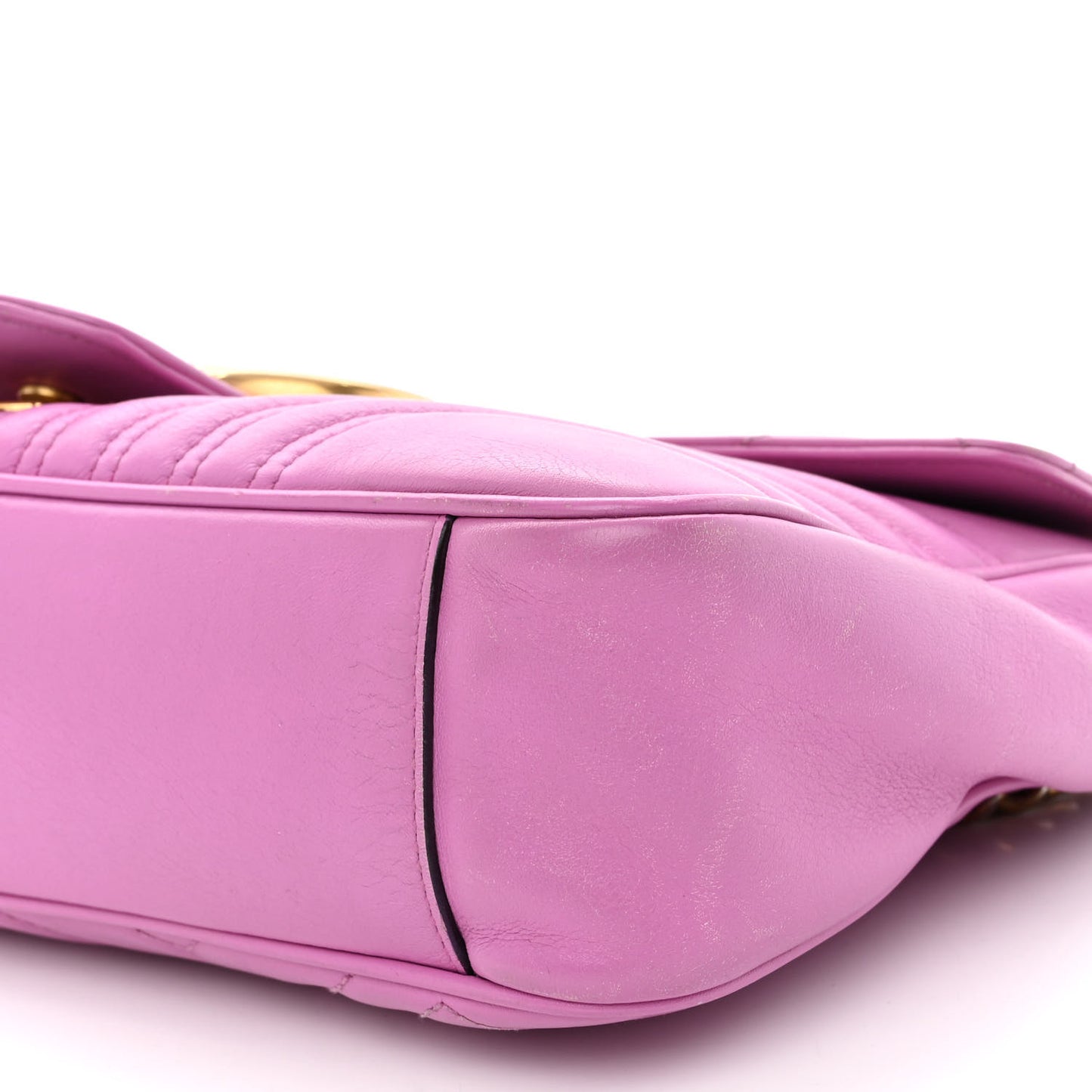Calfskin Matelasse Medium GG Marmont Shoulder Bag Candy Mousse