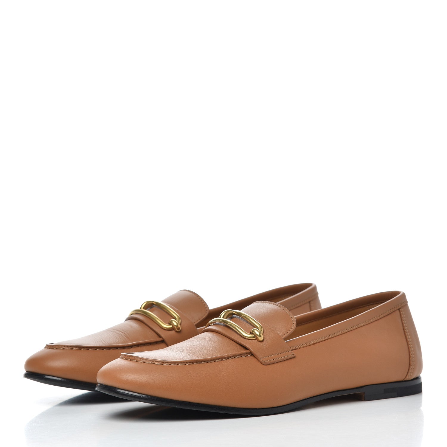 Hermes Calfskin Colette Loafer 37.5 Beige Dore 3 of 15